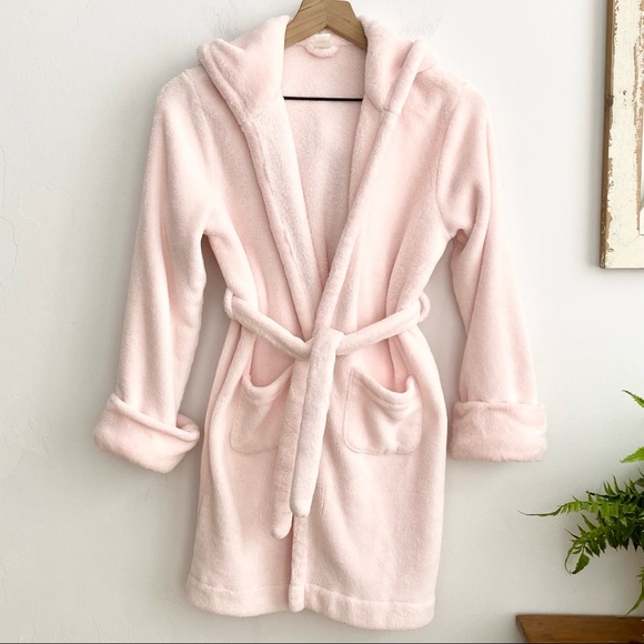 GAP Other - GAP Kids Fleece Hooded Robe Pink Cameo SZ 12